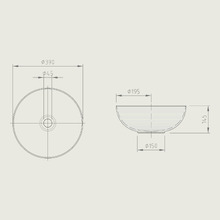 Cresta 390mm Ceramic Basin